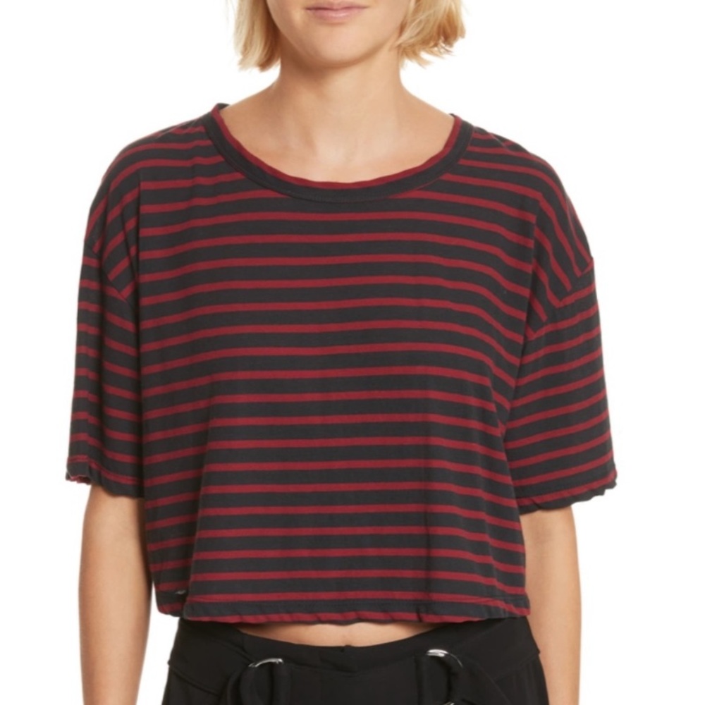 A.L.C. Tops // Teagen Striped Crop Top // Size S